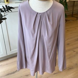 EUC silk Hugo Boss long sleeve dusty rose coloured blouse.
